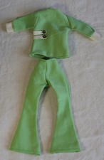 Vintage Barbie Clone Maddie Mod Green With Envy Top Pants, Excellent Color , 60s