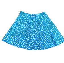 Lilly Pulitzer Skirt Girls 14 Zanzibar Blue Polka Dot Stretch Elastic Waist