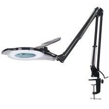 10X LED Magnifying Lamp with Clamp, KIRKAS 2,200 Lumens Long Arm, Black