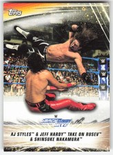 2019 Topps WWE SummerSlam AJ Styles & Jeff Hardy #79