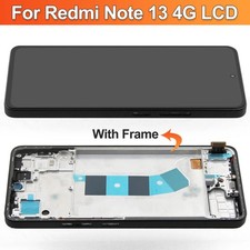 OLED LCD Display For Xiaomi Redmi Note 13 Touch Screen w/Black Frame Replacement