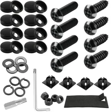 LivTee Anti Theft License Plate Screws Kits for Securing Frames and Covers, M6 (