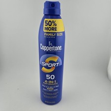 Coppertone Spf 50 Sport 4-In-1 Performance Spray 8.3oz Family Size Exp 08/2027