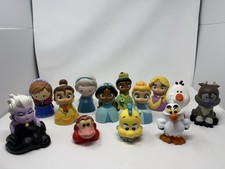 Lot Of 13 Disney Rubber Bath Toys Princess Little Mermaid Frozen