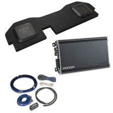 Dodge Ram Kicker Two 10 Sub Enclosure Amplifier w/ Remote Control Amp Kit