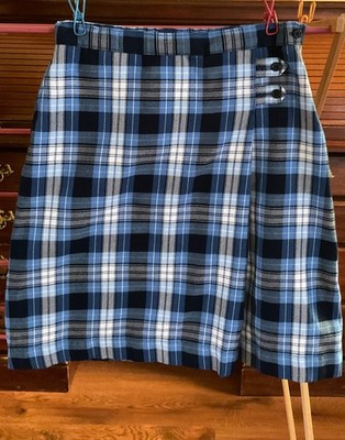 Girls Sz 12 Lands End Uniform Skirt khaki EUC adjustable waist