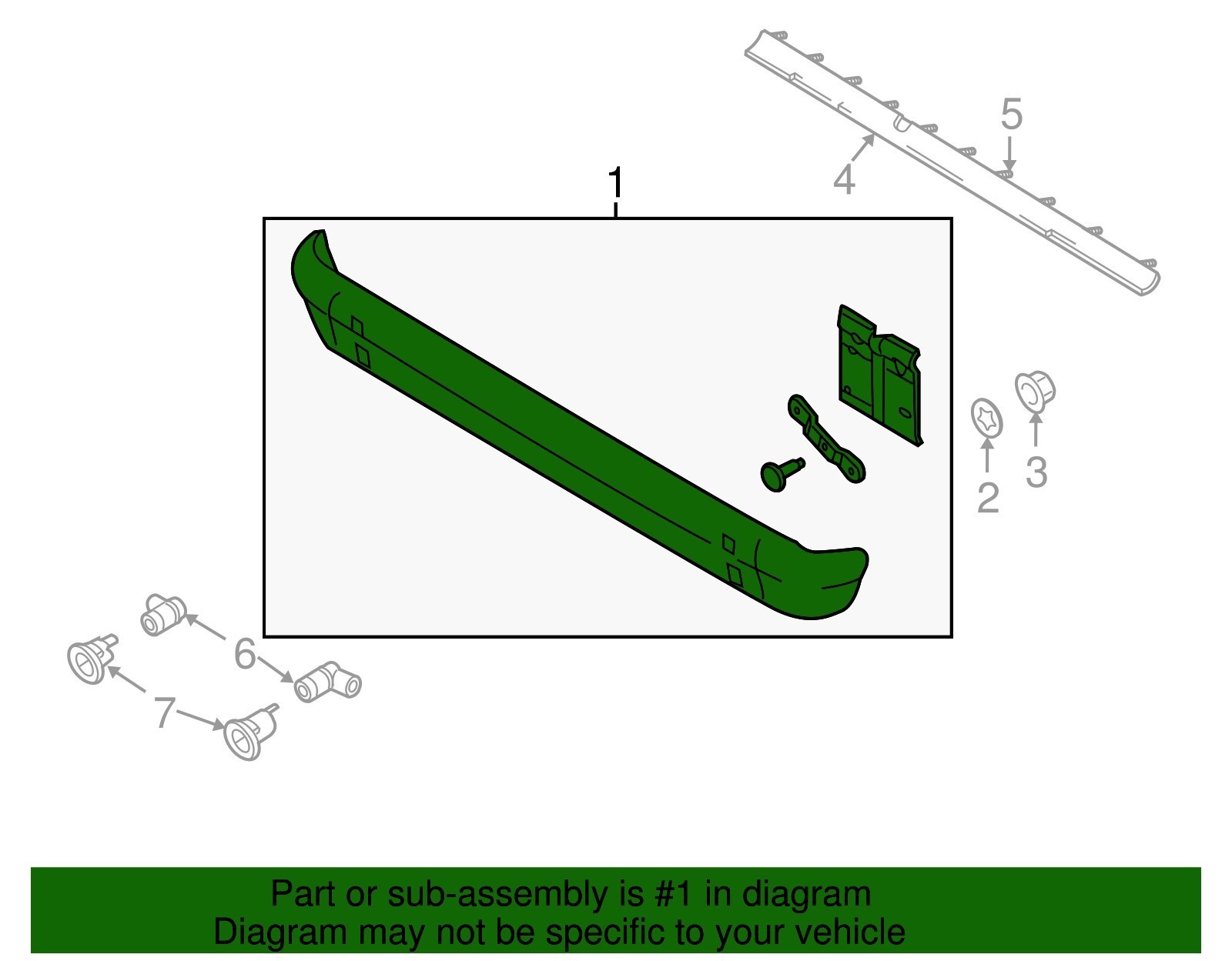 NEW OEM Ford Rear Bumper Face Bar Paintable 7C2Z-17906-APTM E-Series 2007-2014
