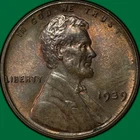 1939 Lincoln Wheat Cent Uncirculated UNC Coin #34062