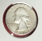 1961-P Silver Washington Quarter *90% Silver*  XF- CONDITION