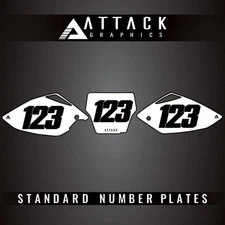 Attack Graphics Number Plate Backgrounds For Honda CRF450R 2005