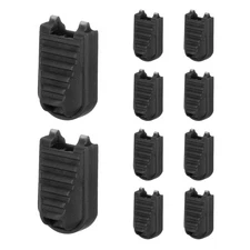 Zipper Pull Tabs Cord End Tips Shoelace End Clips - (10 Pack, Black)