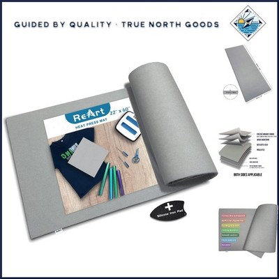Double-Sided Heat Press Mat 22 x 60 for Even Heat Distribution and Efficiency
