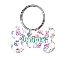 Cute Dog Lover Design Personalized Pet ID Dog Tag Name Plate Unique Bone Pretty