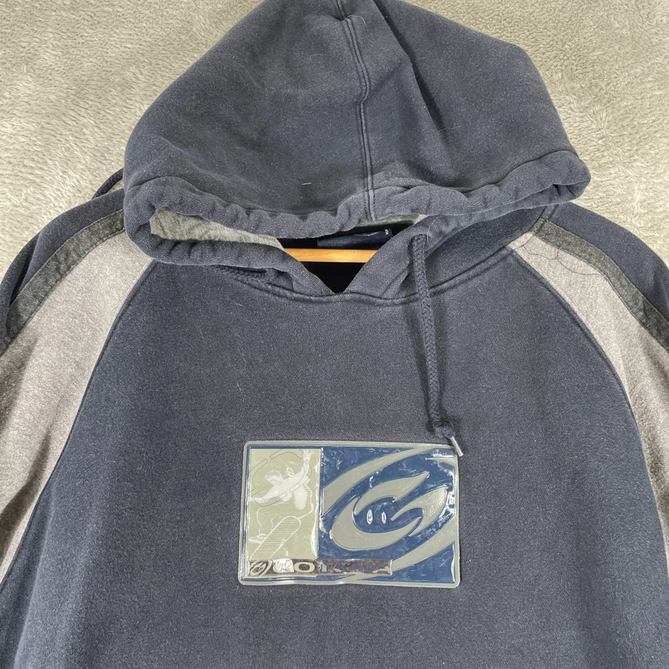 Sudadera con Capucha De Colección Y2K Gotcha Surf Para Hombres Pullover Grande Gris Logo Spellout Patinador Foto 4 de 4