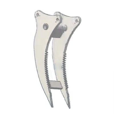 Metal 4.3Inches Double Toothed Rake Bucket For 1:8 RC Digger 390F 395 374 PC1250