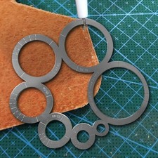 Round Leather Corner Cutting Ruler Metal Circle Template