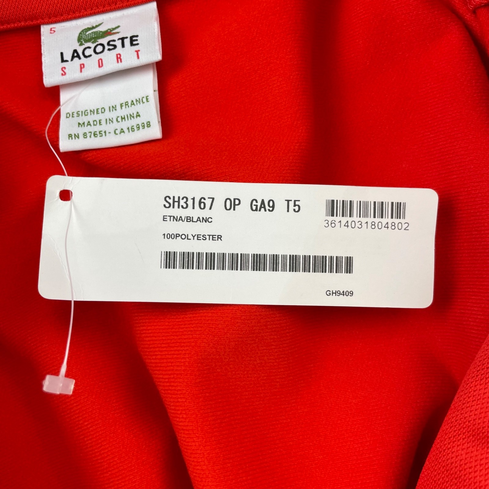 NEW Lacoste Sport Men's Miami Open Full Zip Tennis Track Jacket Orange • Size 5 thumbnail 8