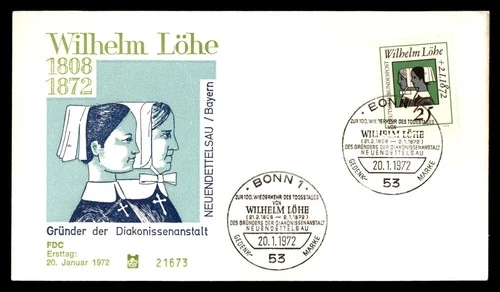 Mayfairstamps Germany FDC 1972 Wilhelm Lohe First Day Cover aax_28121