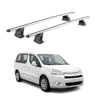 Alu DachträGer FüR Citroen Berlingo Ii 2008-2018 TÜV T-Nut 75 Kg 2Tlg Silber
