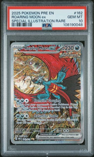 Pokemon Roaring Moon ex Prismatic Evolutions Special Illus. Rare #162 PSA 10