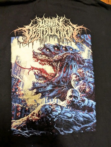 Within Destruction "Deathwish" Zip Hoodie Hooded Sweatshirt Size Large - Afbeelding 5 van 6