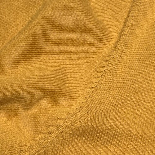 Dan John Crewneck Sweater Mens XXL 100% Cotton Marigold Yellow Classic Size Flaw - Picture 4 of 9
