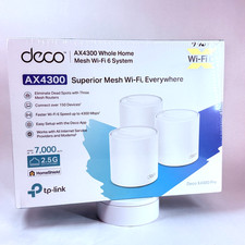 TP-Link Deco AX4300 Pro Mesh WiFi 6 System 3-Pack  Covers 7,000 Sq Ft  New