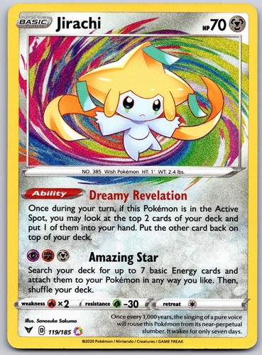Jirachi 119/185 Pokemon Holo Vivid Voltage Near Mint
