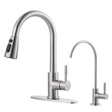 Kitchen Faucet and Water Filter Faucet Combo, WOWOW Stainless Steel Kitchen S...