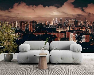 3D City Night Scene Wall Murals Wallpaper Murals Wall Sticker 2