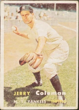 1957 Topps Baseball Jerry Coleman #192 PR