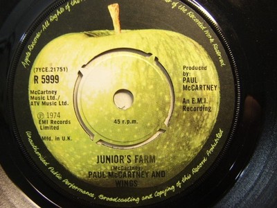 Paul McCartney And Wings   Junior s Farm 1974 7  Apple R 5999