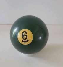 Vintage No. 6 Solid Green Pool Ball Billiard 2" Replacement C 