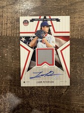 2025 STARS & STRIPES Liam Peterson AUTO JERSEY PATCH Rookie Team USA