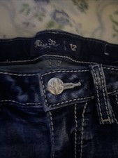 Miss Me Jeans, Kids Size 12, Boot Cut Mid Rise, Angel Wings On The Pocket Part