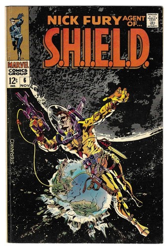 NICK FURY AGENT OF SHIELD #6 Fine+ 6.5 Classic Steranko Cover! Exploding Earth! - Picture 1 of 2