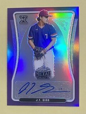 2020 Leaf JT Ginn Metal Draft Purple Refractor Auto /25 Athletics (22). A’s