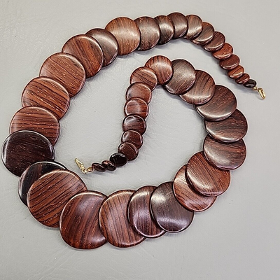 Necklace Bracelet Earings  Costa Rica  Discs Exotic Ironwood Overlap Artisan Necklace Bracelet Earings Costa Rica Discs Exotic Ironwood  main image 2