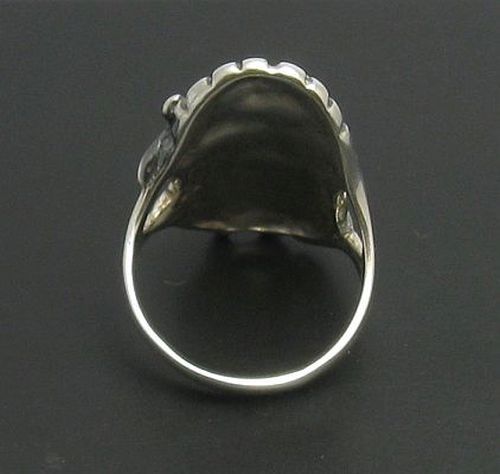 Gothic 925 Sterling Silver Death Skull Biker Ring Men's Heavy Rocker Devil | UK Gothic 925 Sterling Silver Death Skull Biker Ring Men's Heavy Rocker Devil | UK