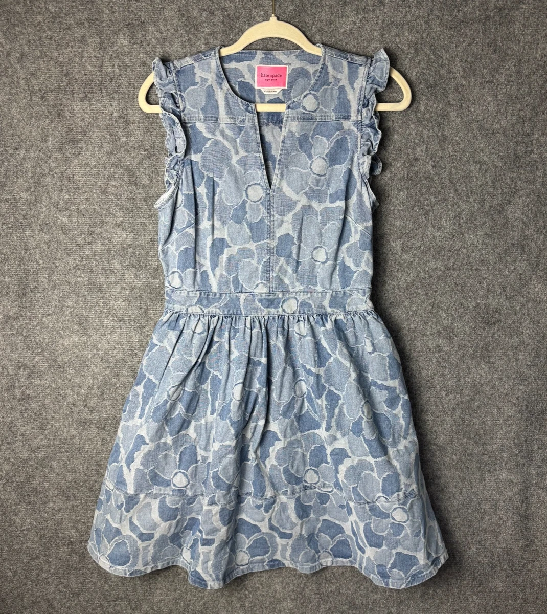 white christmas dresses Rosette Denim Mini Tube Dress in Light-Denim main image 0