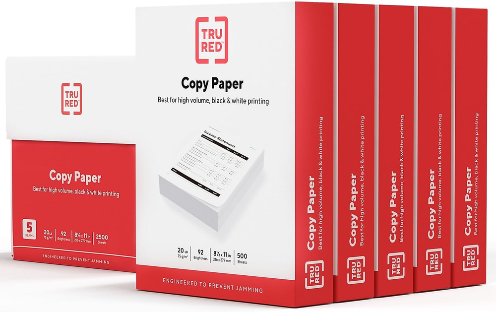 Premium Smooth White Copy Paper 8.5x11 20lb 92 Bright