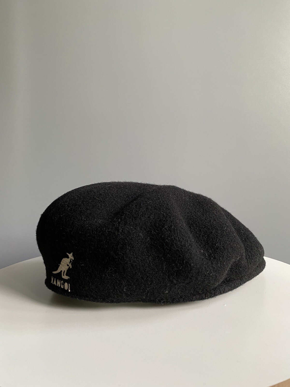 Vintage Kangol Wool Flat Cap Hat Black Size OS