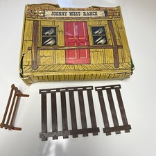 Vintage MARX JOHNNY WEST RANCH Corral Fence Sections - Worn Box Read