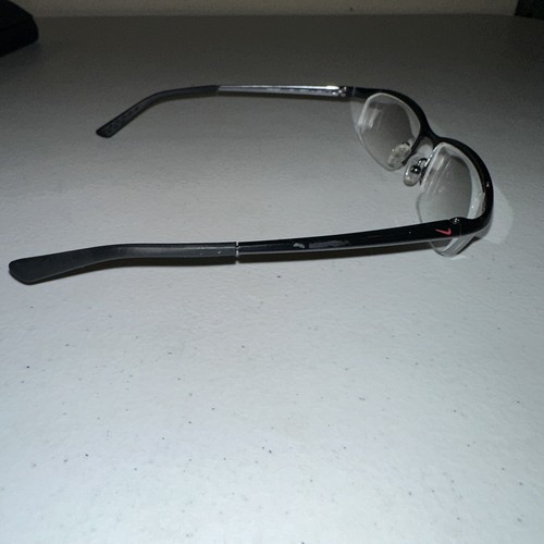 Nike Men's Eyeglasses 6037 001 Titanium Black Chrome Half Rim Frame 53/17/ 135 - Picture 8 of 14
