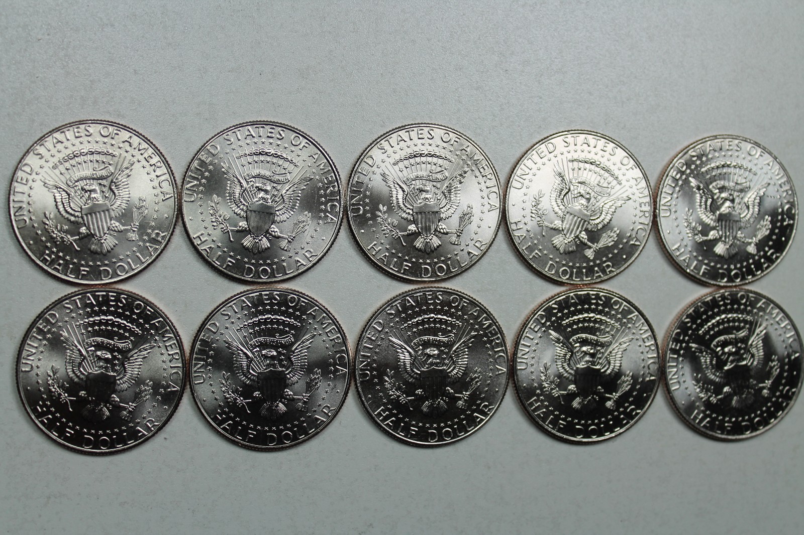 2011 2012 2013 2014 2015 PD Kennedy Half Uncirculated Mint Roll Set ...