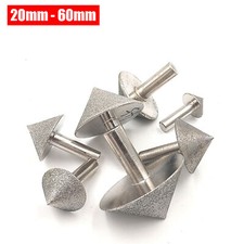 20mm - 60mm 90&deg; Diamant Schleifstift Fr&auml;ser &Uuml;berzug Schleifkopf f&uuml;r Glas Kegel