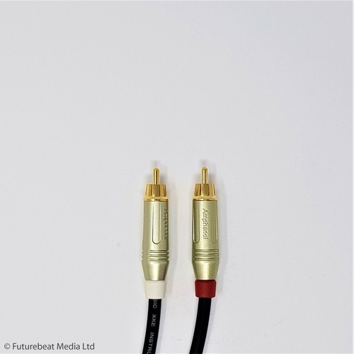 Par de cables fonóticos Van Damme RCA chapados en oro plateados puro OFC negro 1 metro - Imagen 2 de 7