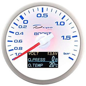 Manometro Pressione Turbo Da 60mm 3.0 Bar Con LED - Per Auto Modificate, Alimentazione 12V - Foto 5