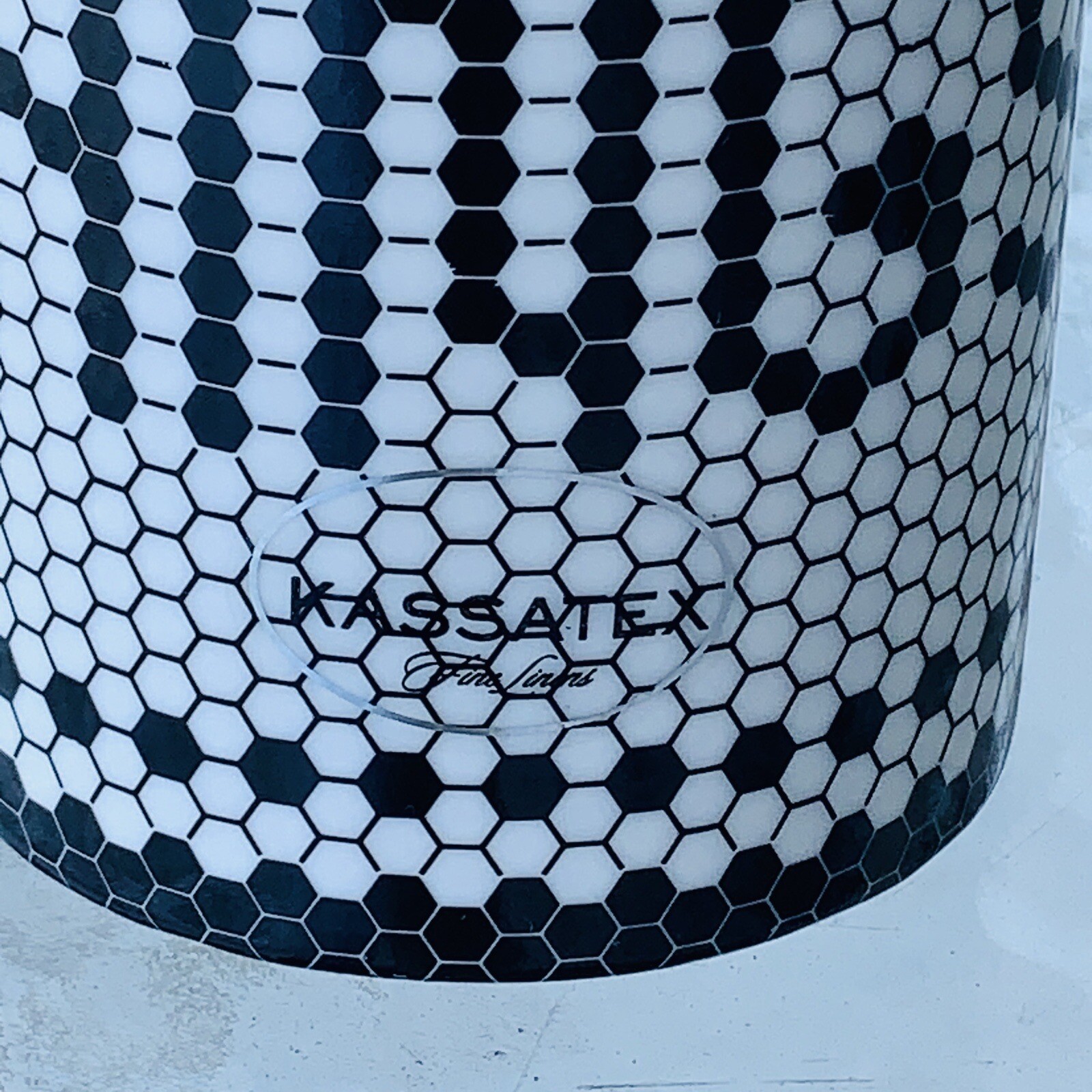 KASSATEX Mosaic Tile THINGS Cup Toothbrush Black White Bathroom Bath Vanity eBay