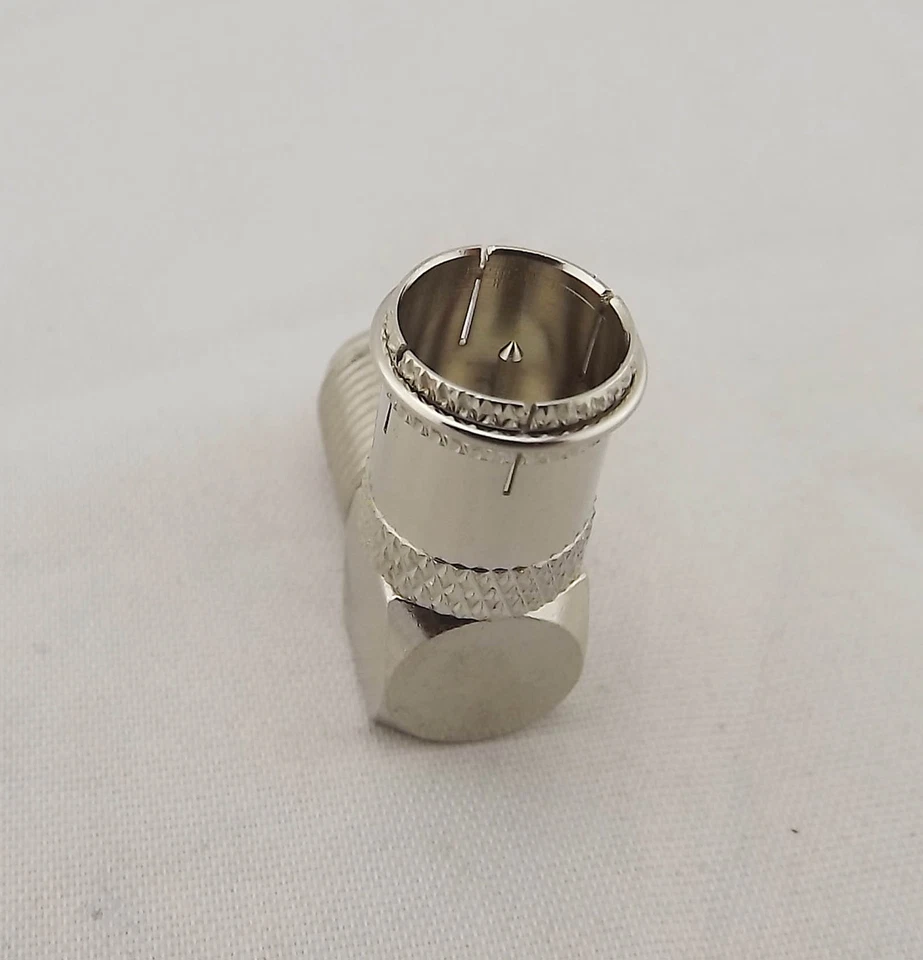 1pcs Quick F TV Male To F Female In Series Right Angle Coax RF Adapter Connector - Image 4 of 4
